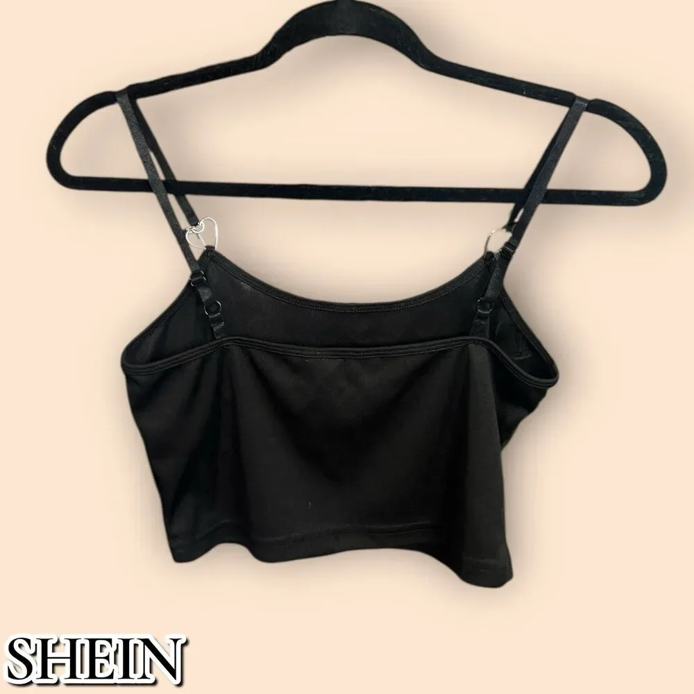 Pre-Owned SHEIN Cropped Cami Tank Top – Black | Size S - Picture 4 of 4